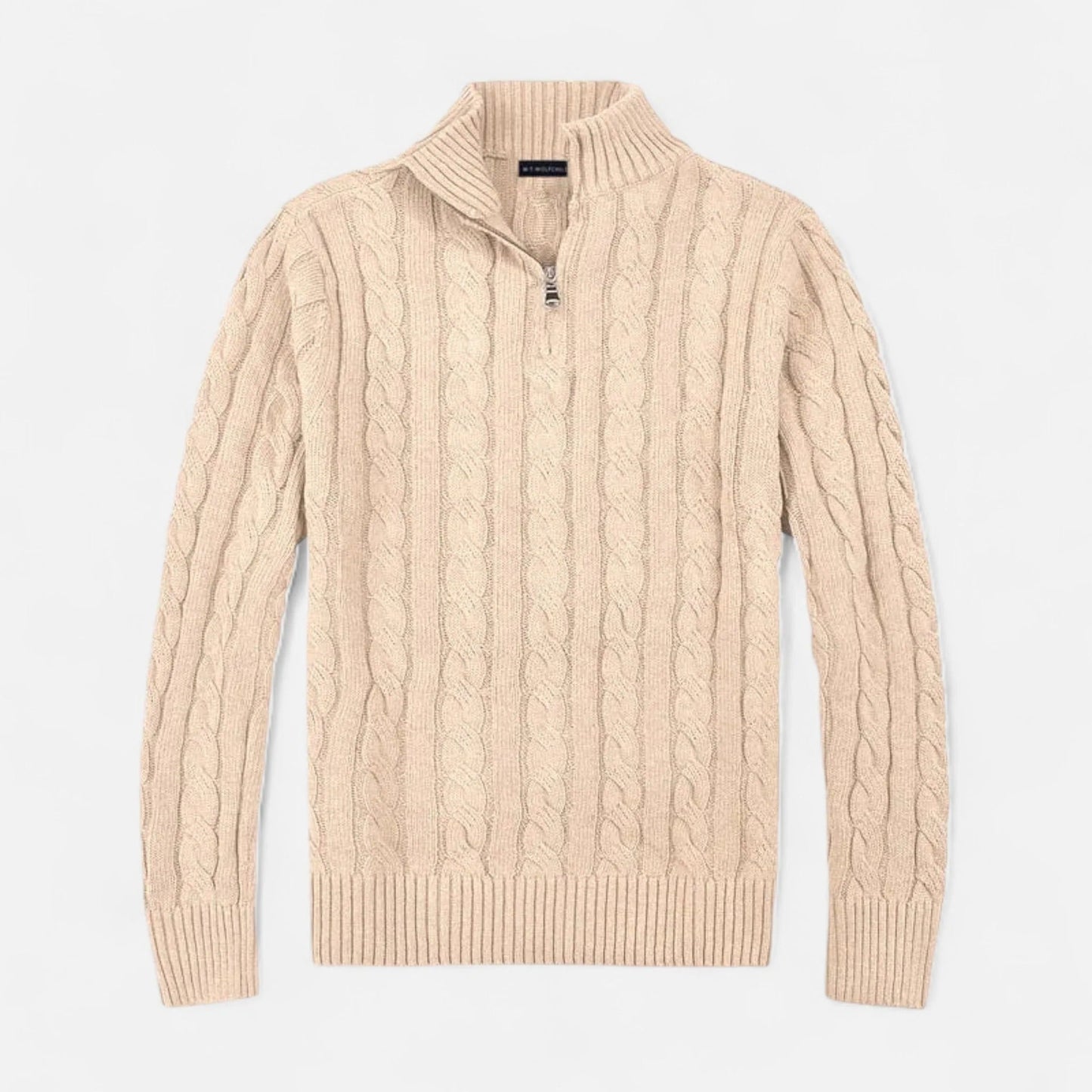 Cable Knit Quarter Zip Men