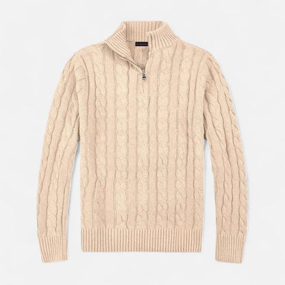 Cable Knit Quarter Zip Men