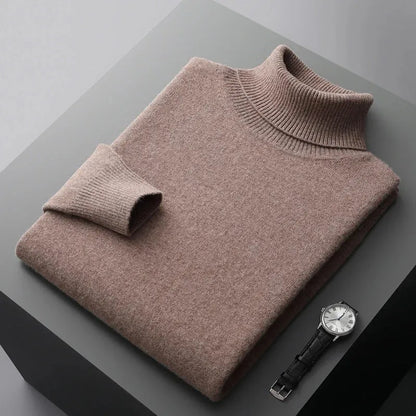Ribbed Turtleneck Sweater Men