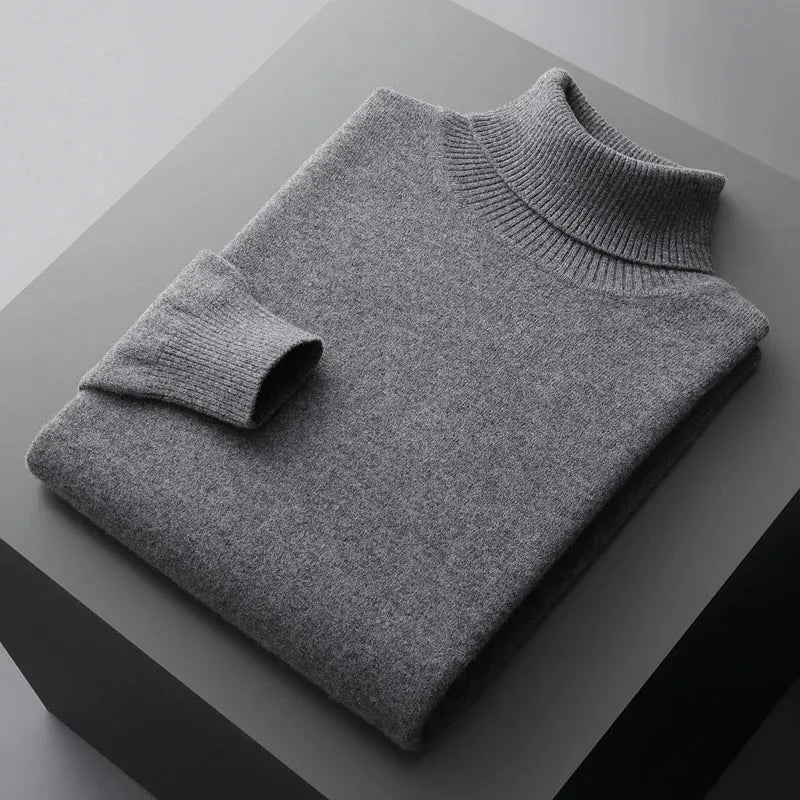 Ribbed Turtleneck Sweater Men