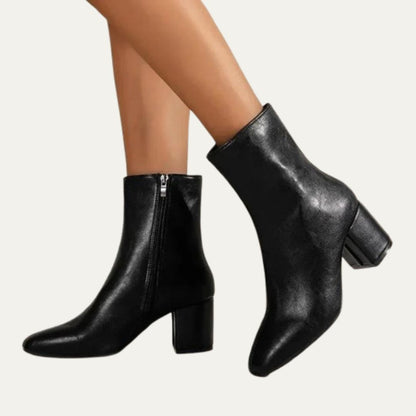 Women’s Smooth Pointed-Toe Ankle Boots