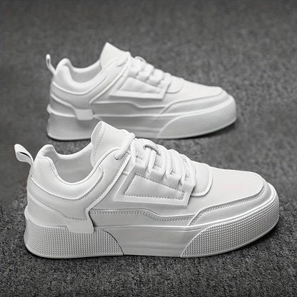 Modern White Chunky Sole Trainers Men