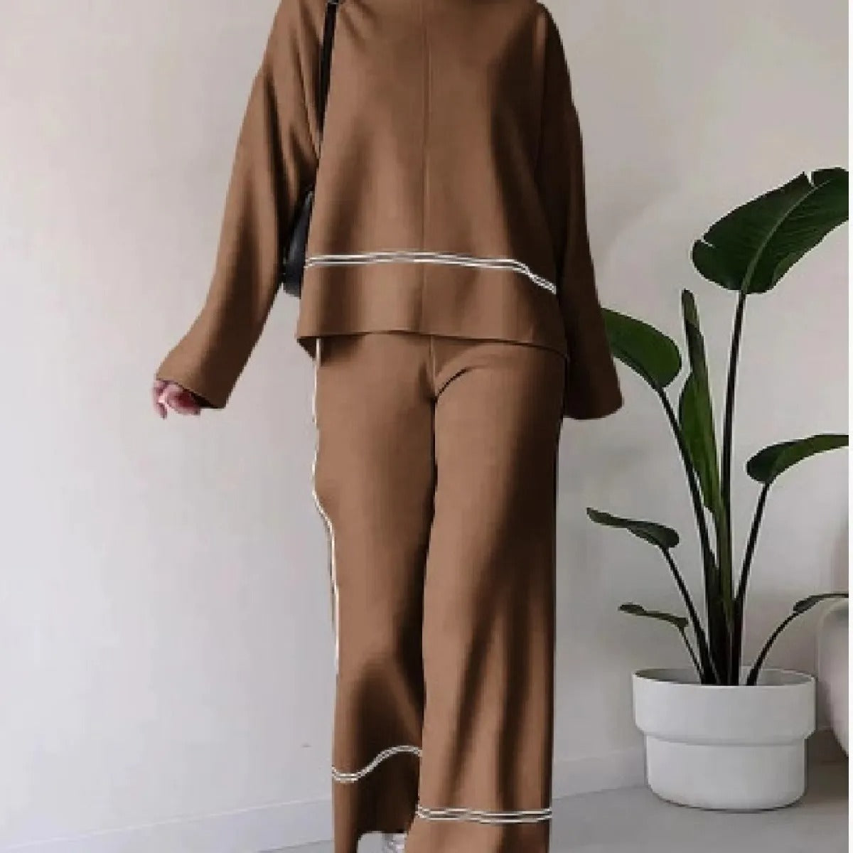 Comfy Women's 2 Piece Knit Sweater and Pant Set - BritishElegance