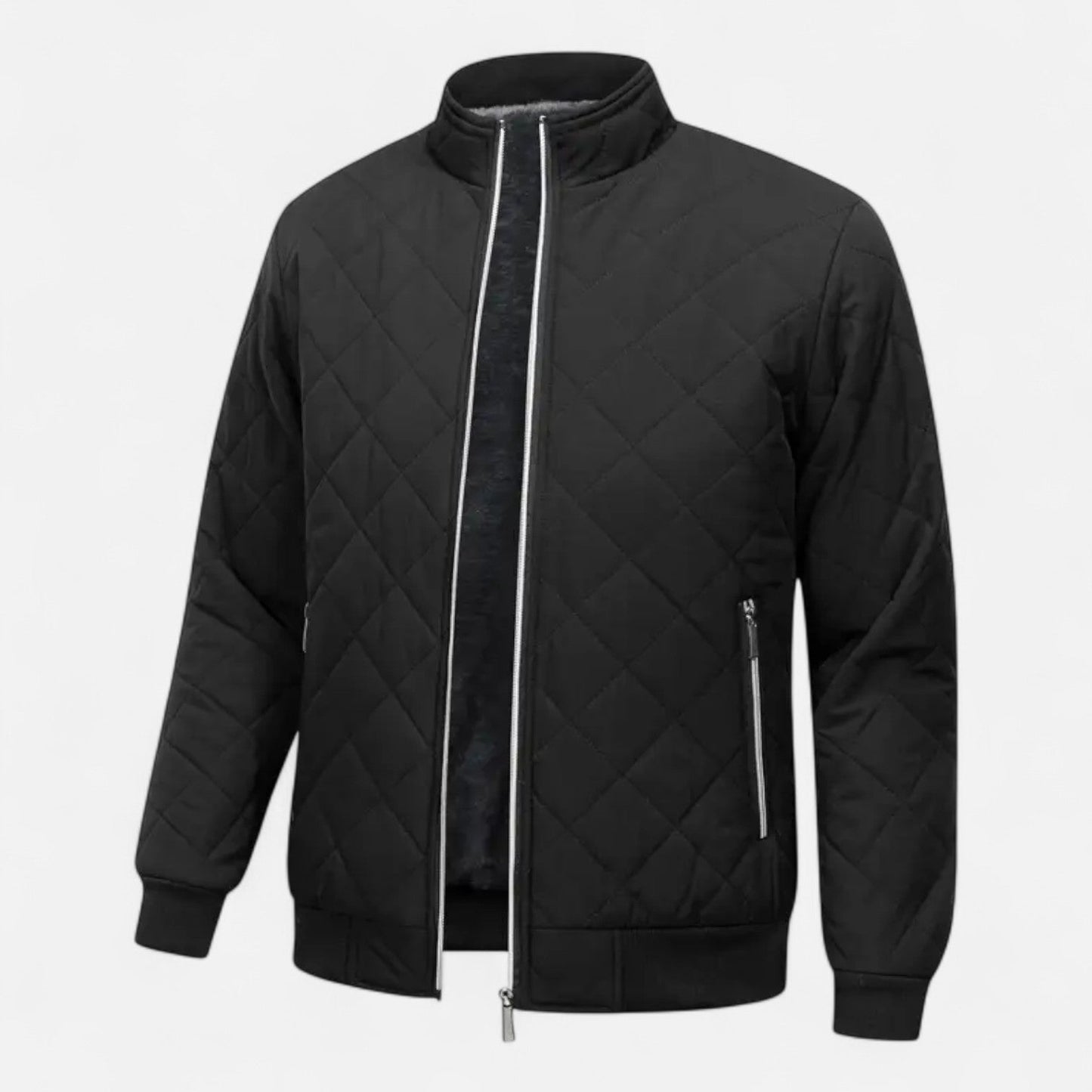 Warm Men's Quilted Fleece Jacket