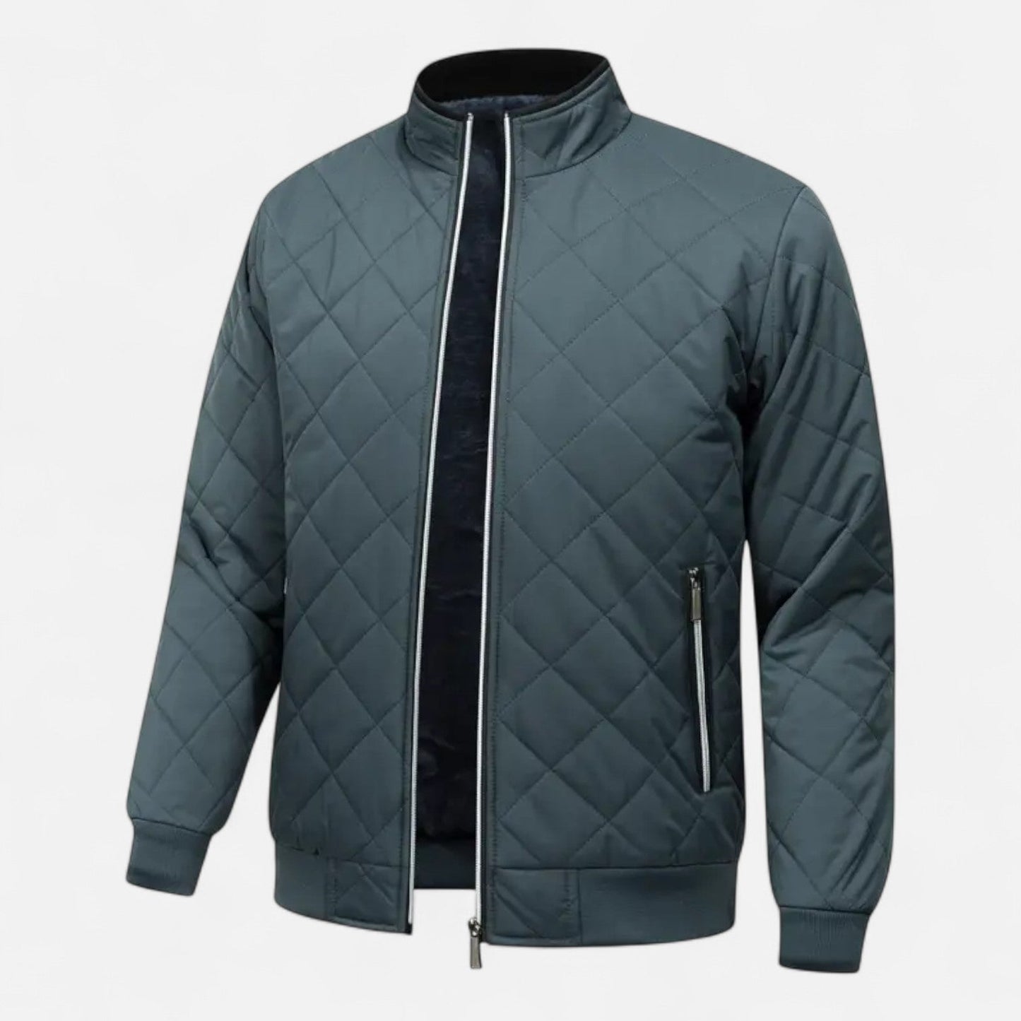 Warm Men's Quilted Fleece Jacket