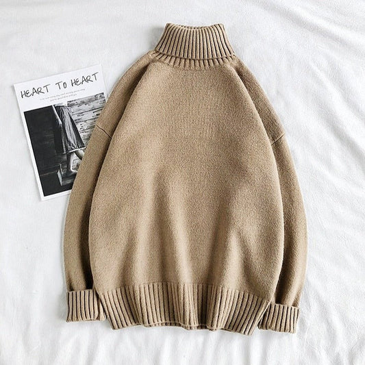 Knitted Winter Turtleneck Jumper Men