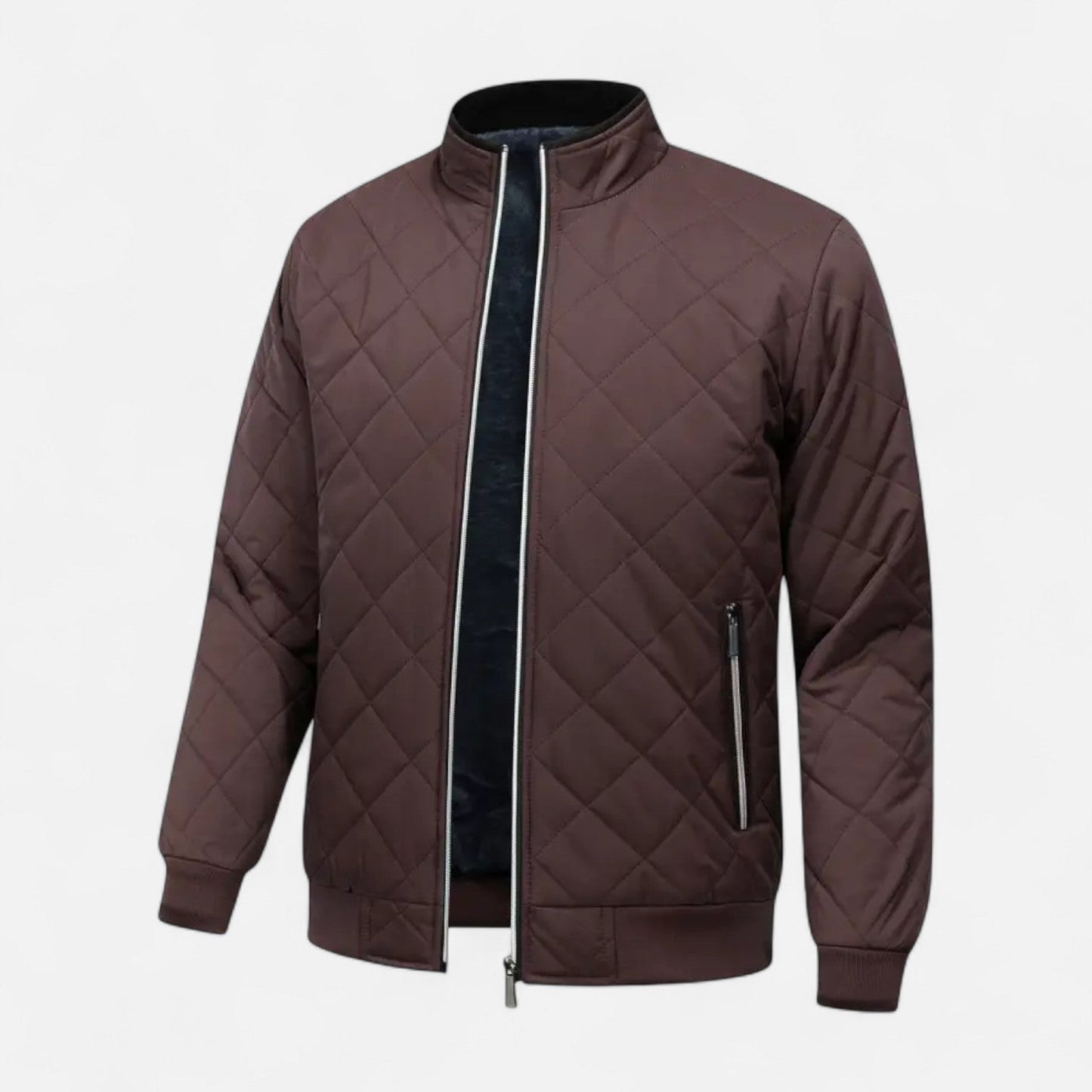 Warm Men's Quilted Fleece Jacket