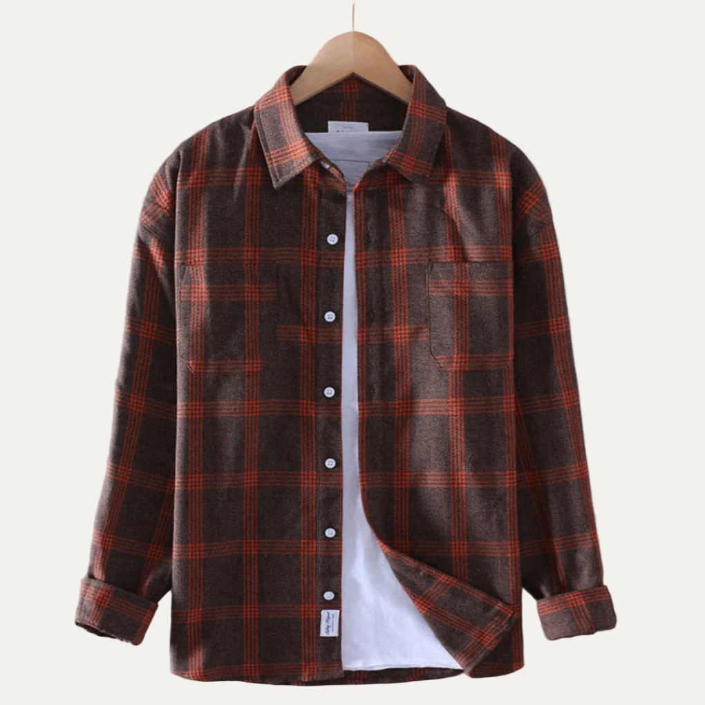Men’s Relaxed Fit Plaid Flannel Shirt