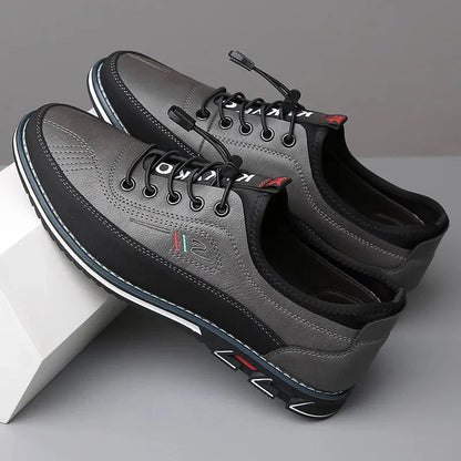Comfortable Men's Office Shoes with Elastic Laces