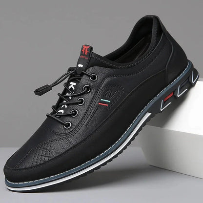 Comfortable Men's Office Shoes with Elastic Laces