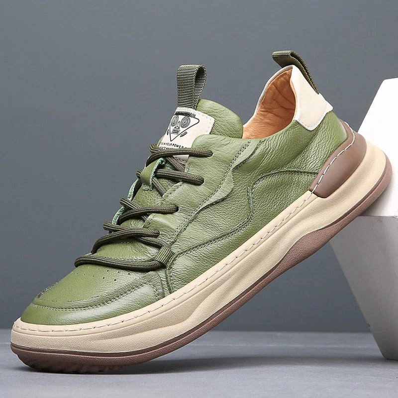 The Geneva Men’s Orthopedic Leather Shoes – Modern Casual Sneakers