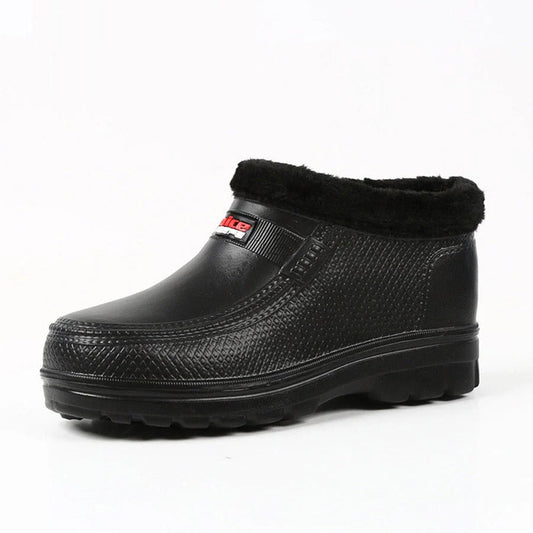 Black Winter Ankle Boots | Waterproof & Fur-Lined