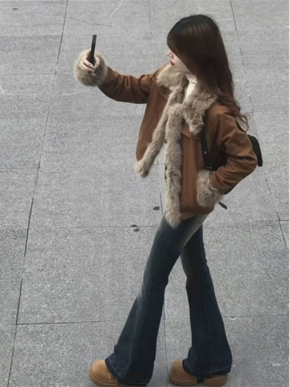 Gracelyn | Women’s Cozy Faux Fur Collar Corduroy Coat