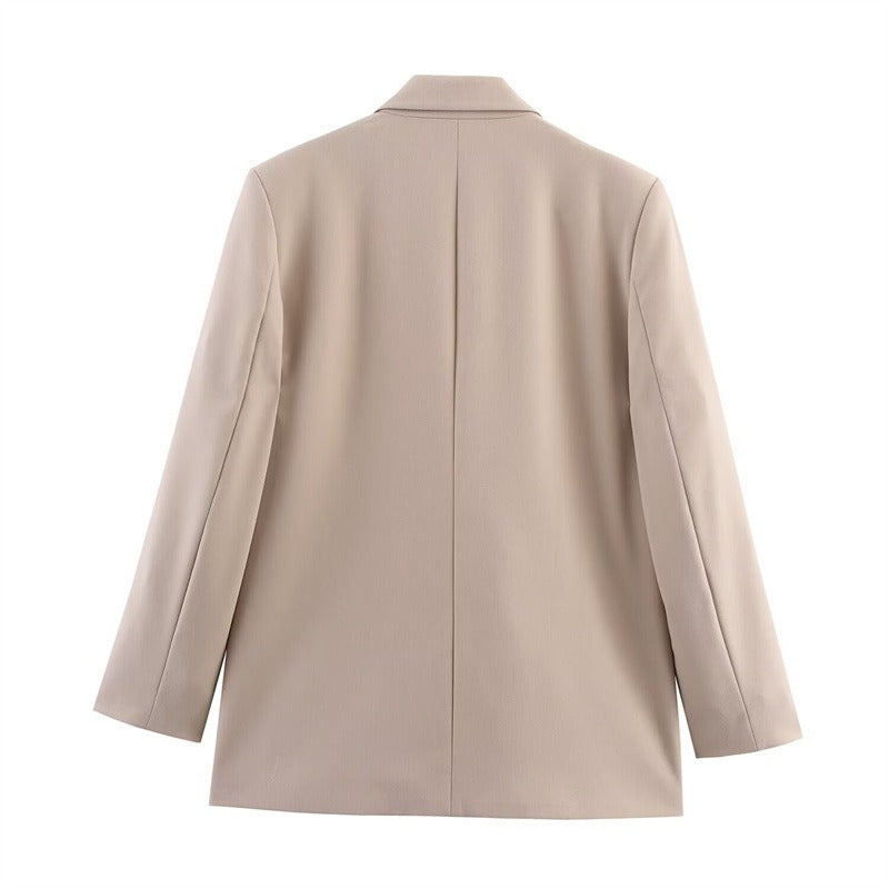Jane | Women’s Hip-Length Wool Cape Coat – Loose Fit Design with Lapel Collar and Button Front for Stylish Outfits