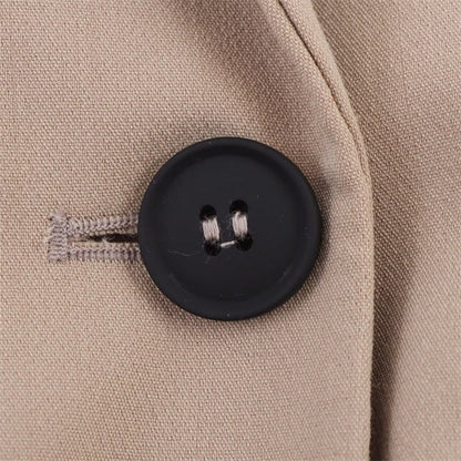 Jane | Women’s Hip-Length Wool Cape Coat – Loose Fit Design with Lapel Collar and Button Front for Stylish Outfits