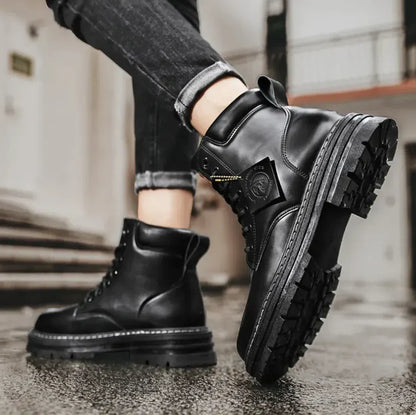 Lace-Up High Outdoor Boots Men - Reinforced Sole