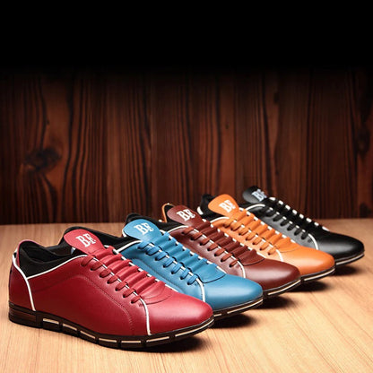 Michael - Solid Leather Classic Trainers Men