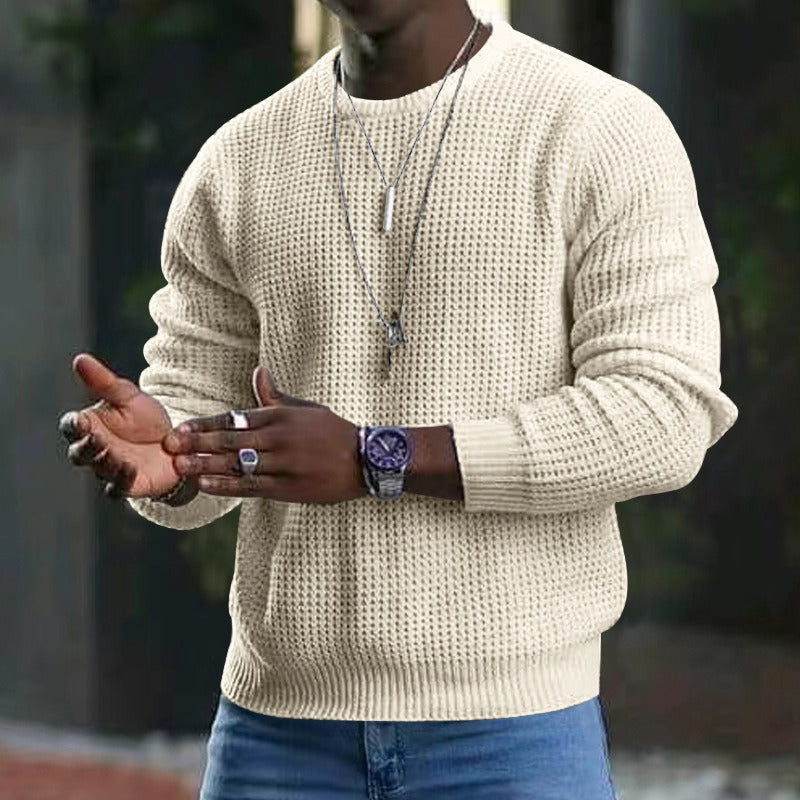 Warm Men's Knit Crew Neck Winter Sweater