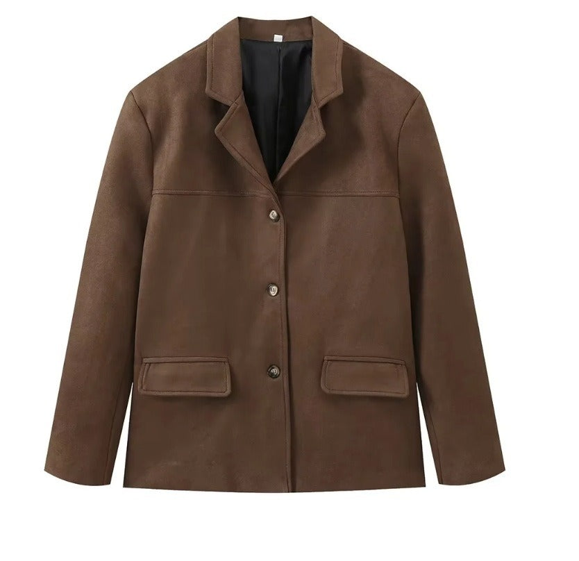 Jacqueline | Retro Style Suede Blazer