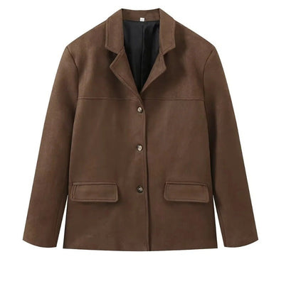 Jacqueline | Retro Style Suede Blazer