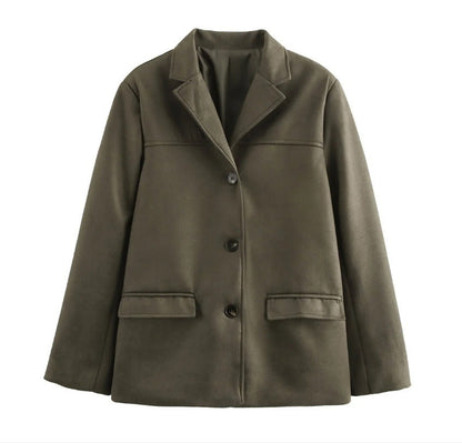 Jacqueline | Retro Style Suede Blazer