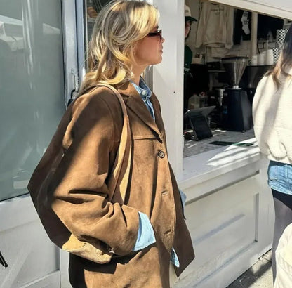 Jacqueline | Retro Style Suede Blazer