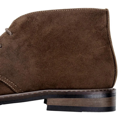 Casual Brown Lace Up Chukka Boots Men