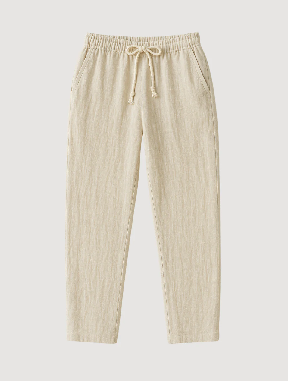 The Old Money Beige Linen Pants for Men