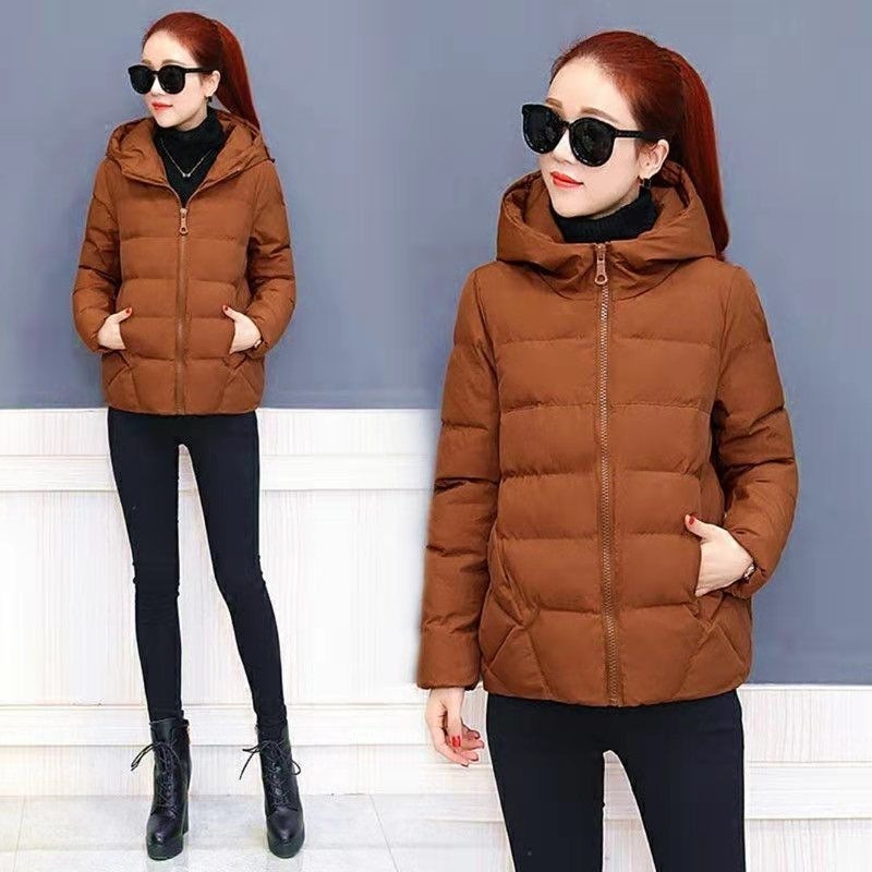 Warm Women's Quilted Padded Winter Coat with Zip