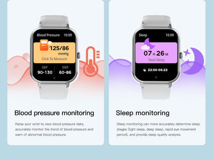 Smartwatch with Heart Rate Monitor and 10 Sports Modes – Slim Design, Compatible with All Smartphones