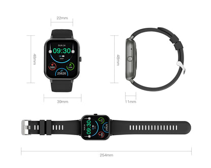 Smartwatch with Heart Rate Monitor and 10 Sports Modes – Slim Design, Compatible with All Smartphones