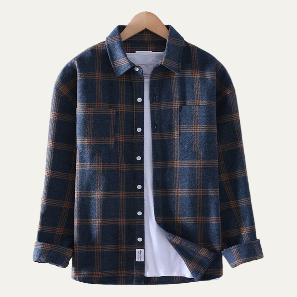 Men’s Relaxed Fit Plaid Flannel Shirt