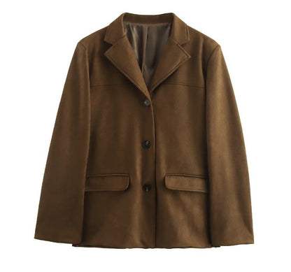 Jacqueline | Retro Style Suede Blazer