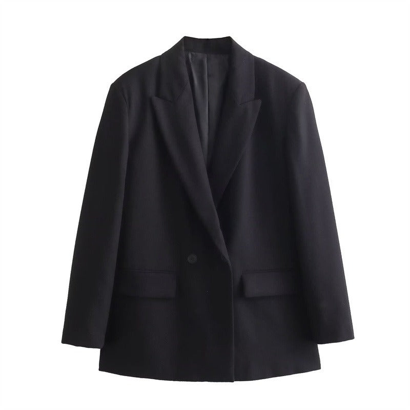 Jane | Women’s Hip-Length Wool Cape Coat – Loose Fit Design with Lapel Collar and Button Front for Stylish Outfits