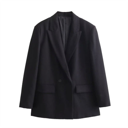 Jane | Women’s Hip-Length Wool Cape Coat – Loose Fit Design with Lapel Collar and Button Front for Stylish Outfits