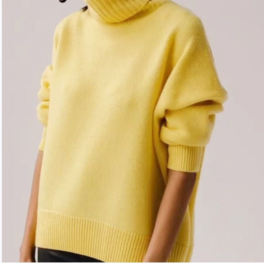 Cozy Large Knit Winter Turtleneck Sweater