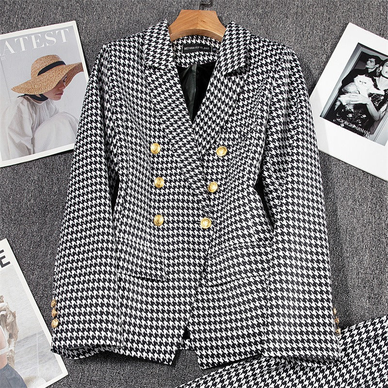 Classic Fit Ladies Wool Jacket with Buttons