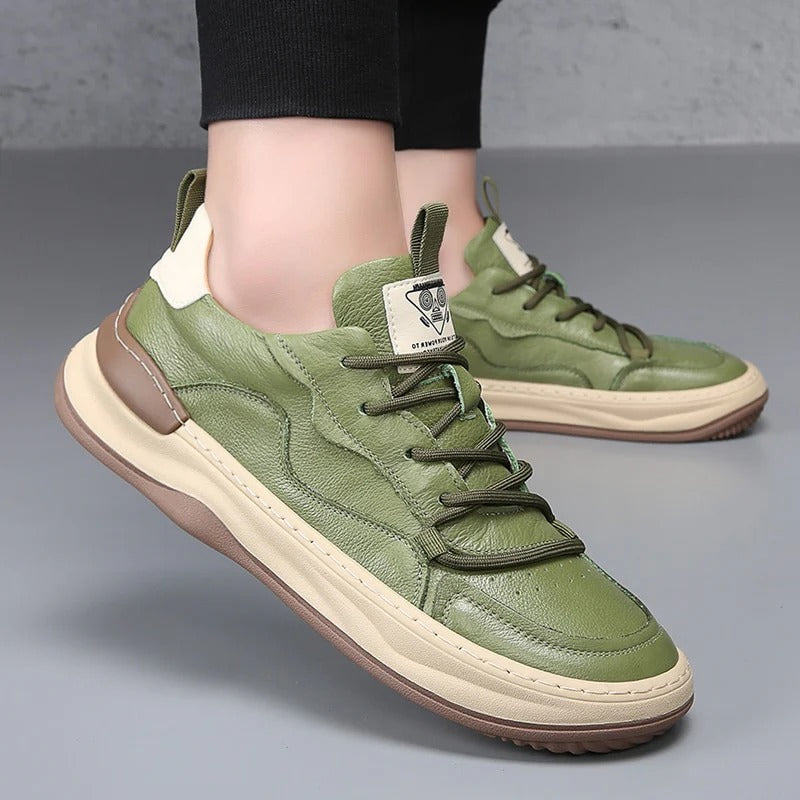 The Geneva Men’s Orthopedic Leather Shoes – Modern Casual Sneakers