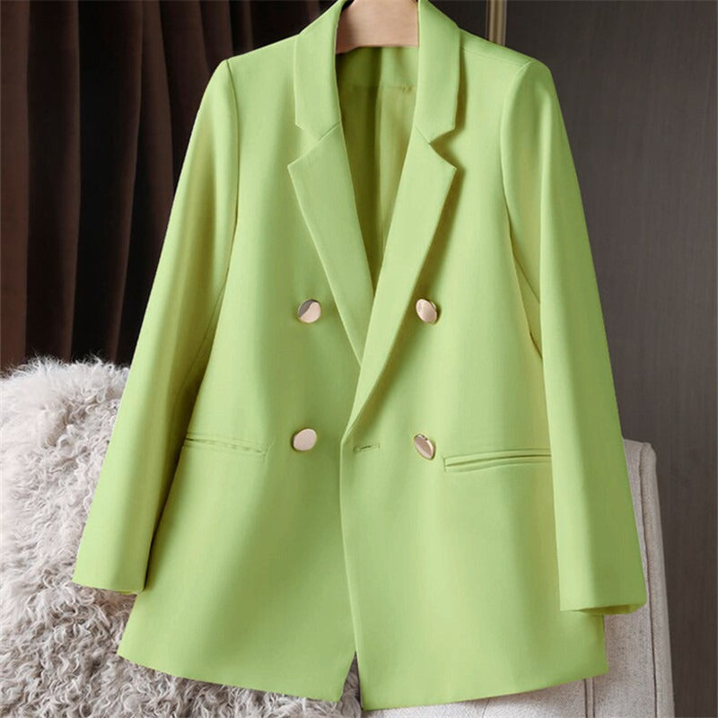 Relaxed Fit Women's Casual Button Blazer - BritishElegance