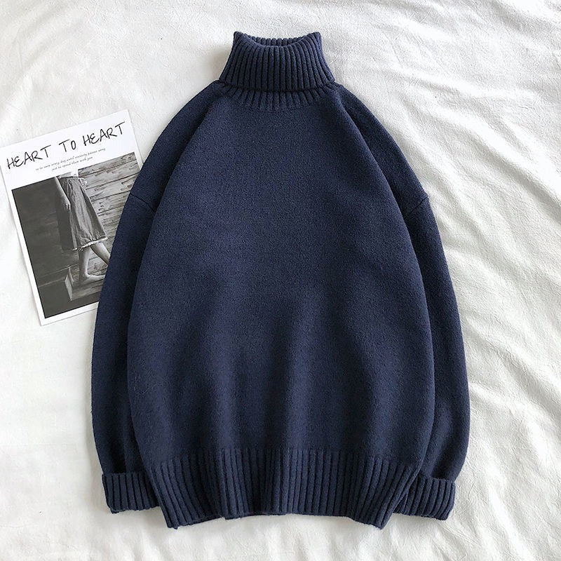 Knitted Winter Turtleneck Jumper Men