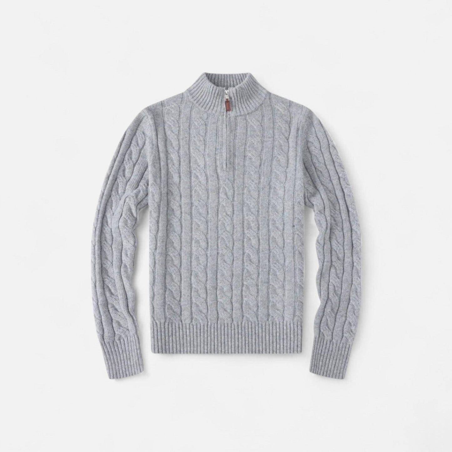 Women's Knit Sweater – Ribbed Half-Zip for Timeless Elegance
