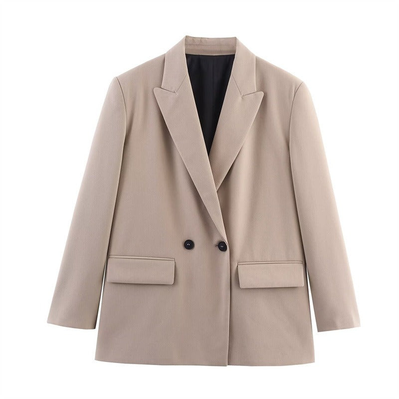 Jane | Women’s Hip-Length Wool Cape Coat – Loose Fit Design with Lapel Collar and Button Front for Stylish Outfits