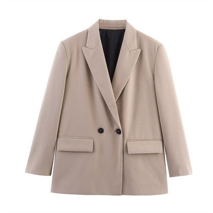 Jane | Women’s Hip-Length Wool Cape Coat – Loose Fit Design with Lapel Collar and Button Front for Stylish Outfits