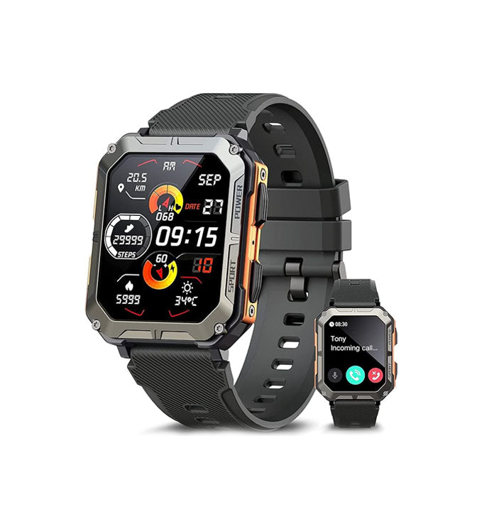 Tough Waterproof Smart Watch for Outdoor Heavy Duty Use - BritishElegance