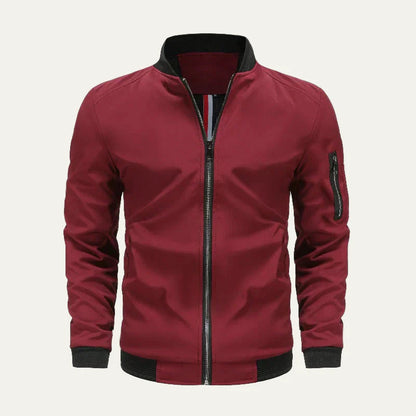 Men’s Minimalist Placket Bomber Jacket