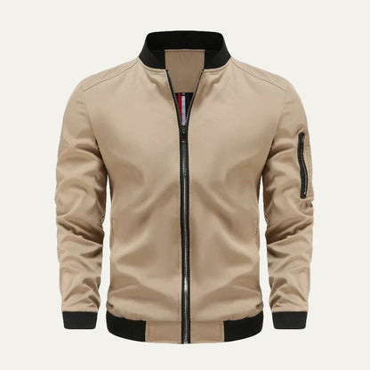 Men’s Minimalist Placket Bomber Jacket