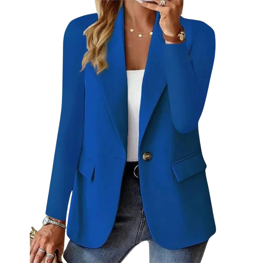 Relaxed Fit Women's Long Blazer Jacket