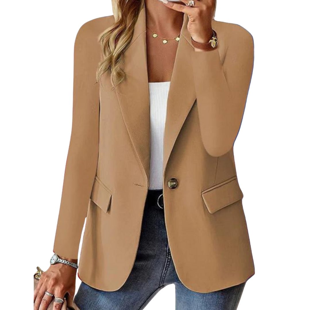 Relaxed Fit Women's Long Blazer Jacket