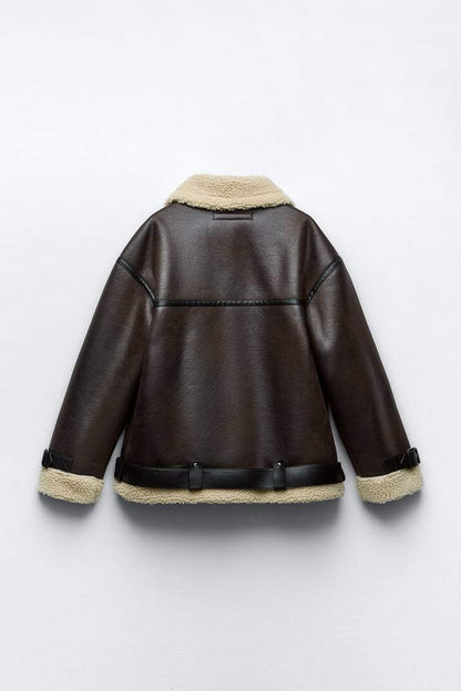 Arden – Brown Aviator Jacket