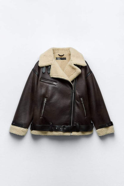 Arden – Brown Aviator Jacket